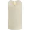 LED kaars rustiek - off-white - 15xØ7,6 cm
