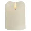 LED-kaars rustiek - off-white - 10xØ7,6 cm