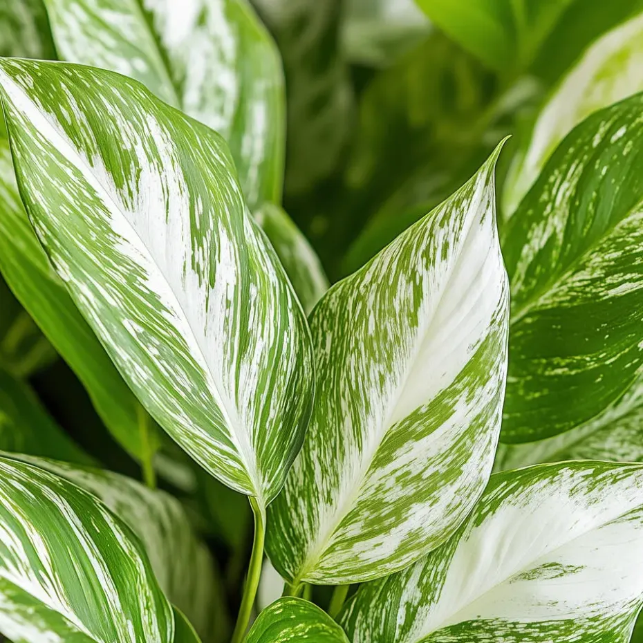 Lepelplant - Set van 2 - Spathiphyllum 'Diamond' - Hoogte 40-50cm - ⌀12cm