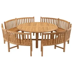 Les - Ronde bank teak 200x53x92cm