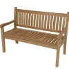 Les - Teak tuinbank gebogen rug 150 cm