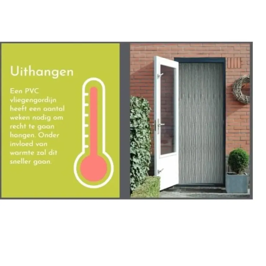 2Lif Vliegengordijn Saba Transparant Strengen 4cm breed 100 x 260