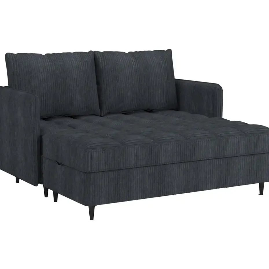 Lindhus - Bank met chaise longue omkeerbaar in corduroy antraciet