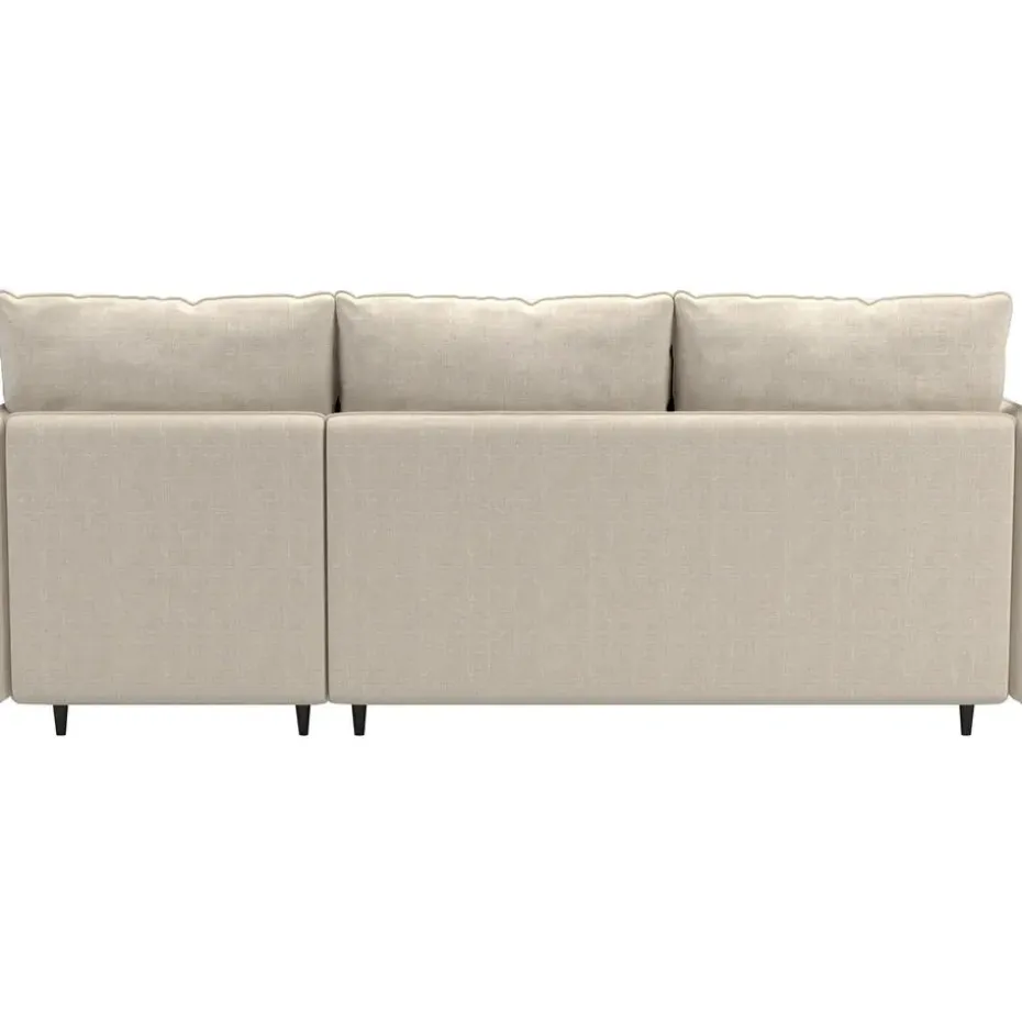 Lindhus - Bank met chaise longue omkeerbaar in stof crème