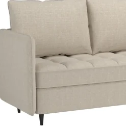 Lindhus - Bank met chaise longue omkeerbaar in stof crème
