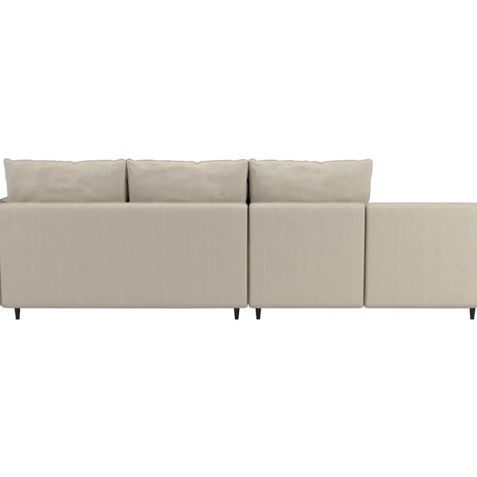 Lindhus - Bank met chaise longue omkeerbaar in stof crème