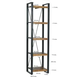 Livingfurn - Boekenkasten Nairobi 200cm - Mangohout