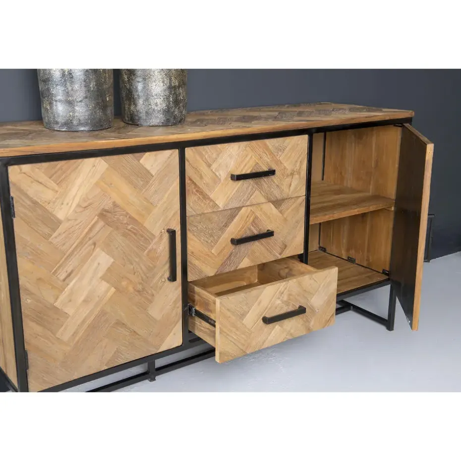 Livingfurn - Dressoir Accent 180cm - Teakhout