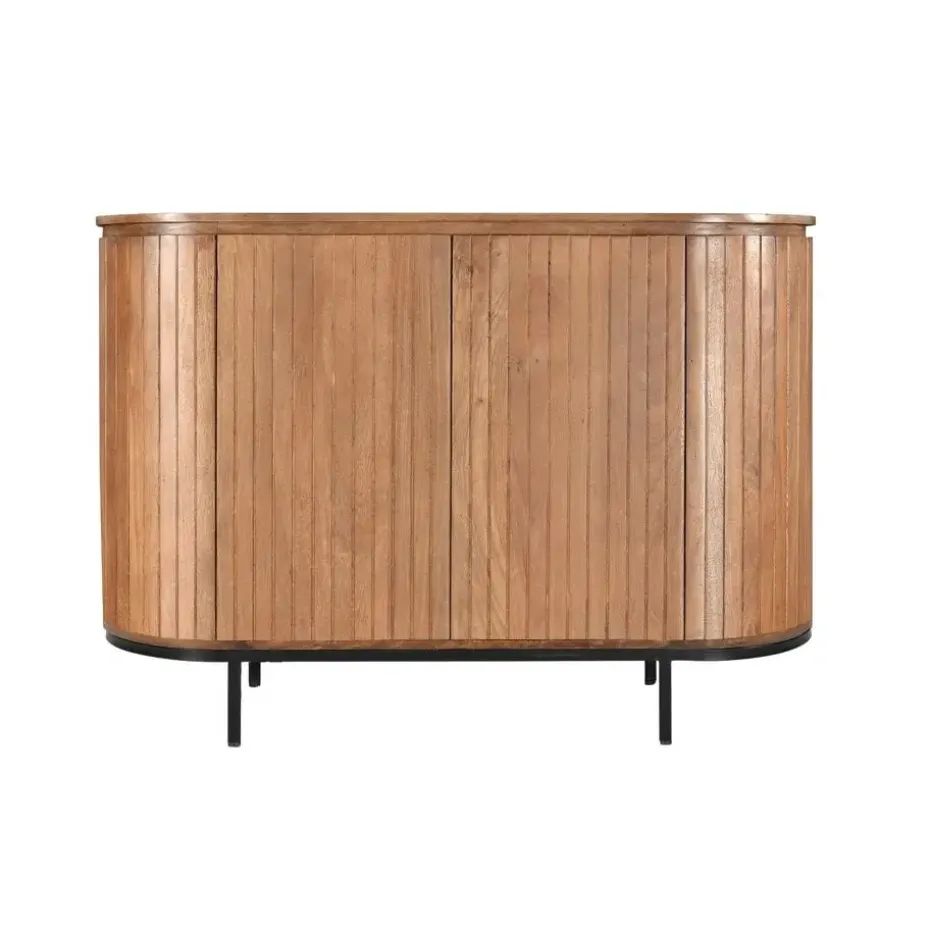 Livingfurn - Dressoir Noor Natural 115cm - Mangohout / Gecoat Staal