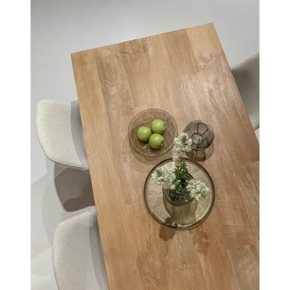 Livingfurn - Eetkamertafel Tomar 220cm - Teakhout