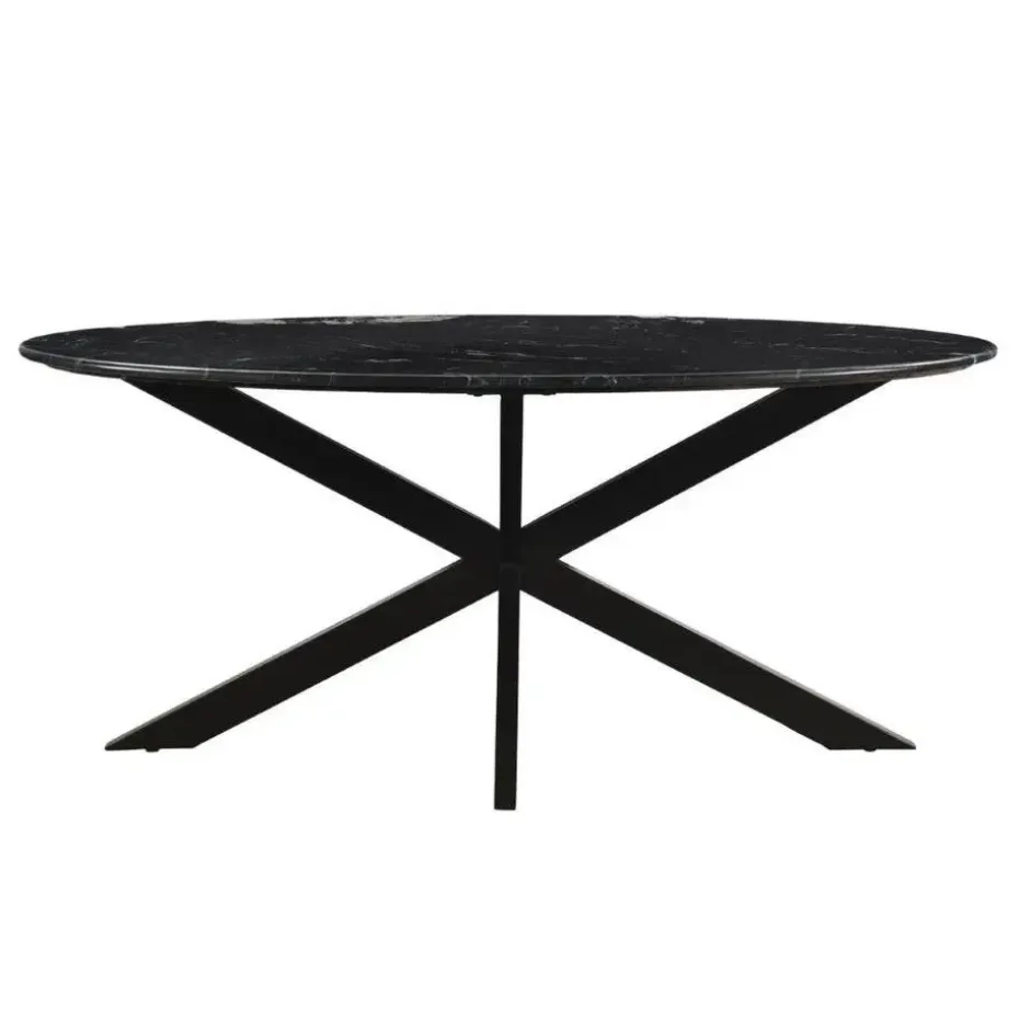 Livingfurn - Eetkamertafel - Spider Tafel Poot - Riverwood - 180 cm - Zwart