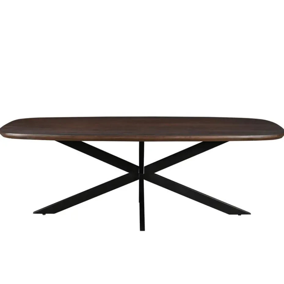 Livingfurn - Eetkamertafel Jesper Danish Oval Brown 230 cm - Mangohout