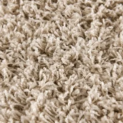 Loca Shaggy Rond Vloerkleed Beige Hoogpolig - 150 CM ROND