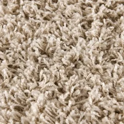 Loca Shaggy Rond Vloerkleed Beige Hoogpolig - 200 CM ROND