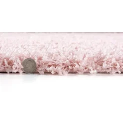 Loca Shaggy Vloerkleed – Modern Uni Effen – Roze Hoogpolig & Zacht - 140x200 CM