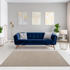 Loca Shaggy Vloerkleed Beige Hoogpolig - 140x200 CM