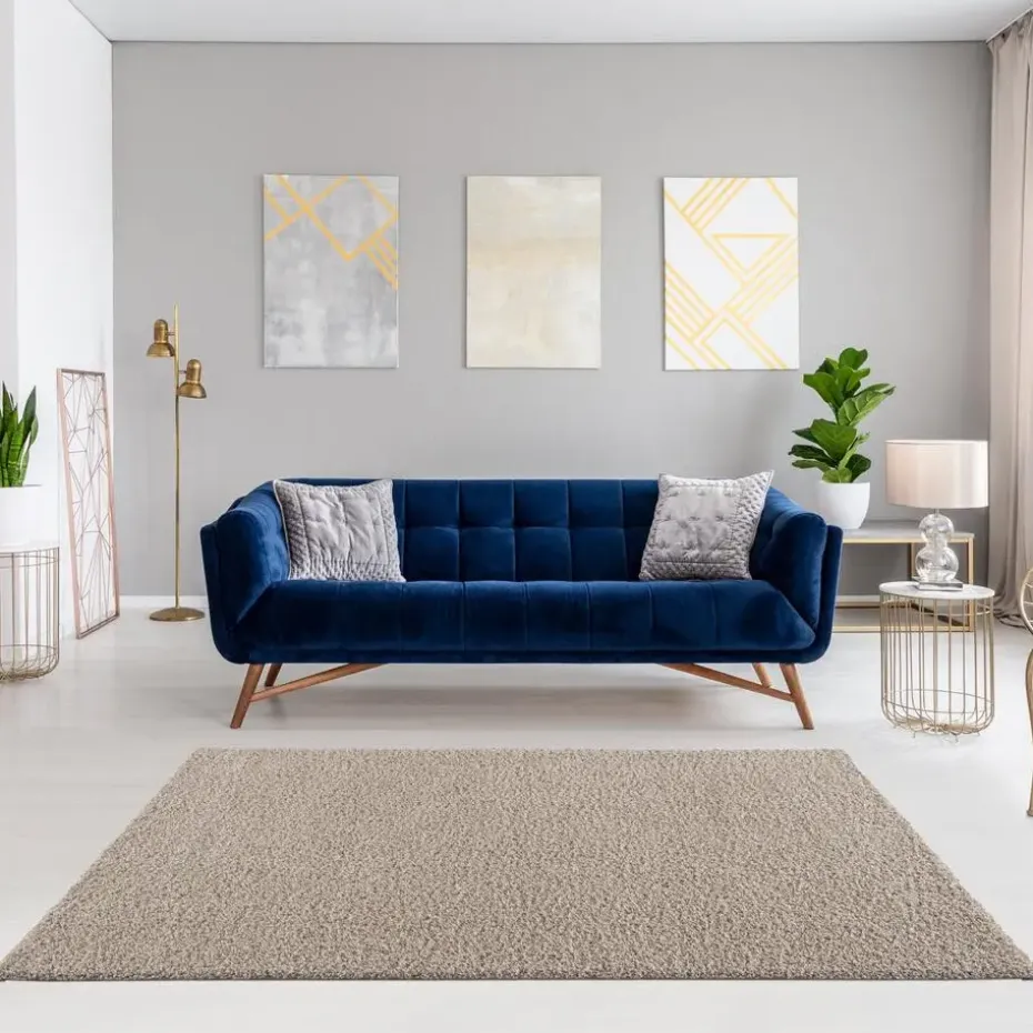 Loca Shaggy Vloerkleed Beige Hoogpolig - 200x290 CM