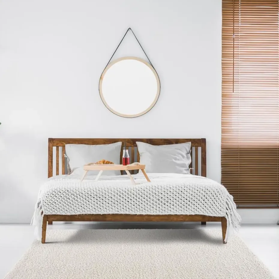 Loca Shaggy Vloerkleed Creme Hoogpolig - 140x200 CM