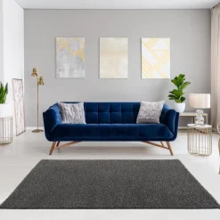 Loca Shaggy Vloerkleed Grijs Hoogpolig - 240x340 CM