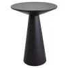 LOFT42 Bijzettafel Ferry trompetvoet - Metaal - Zwart - 60x44