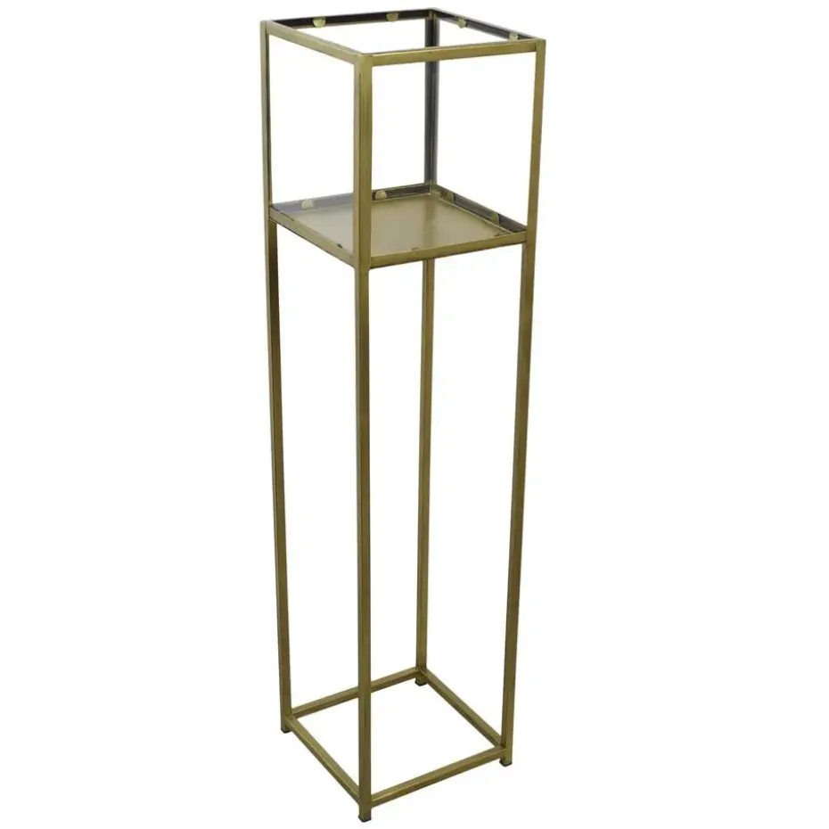LOFT42 Flint Staand Windlicht Antique Messing - Metaal