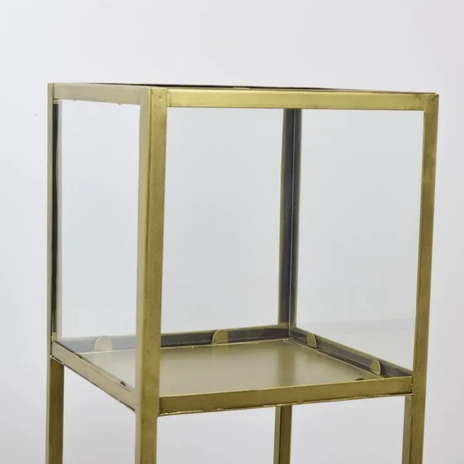 LOFT42 Flint Staand Windlicht Antique Messing - Metaal