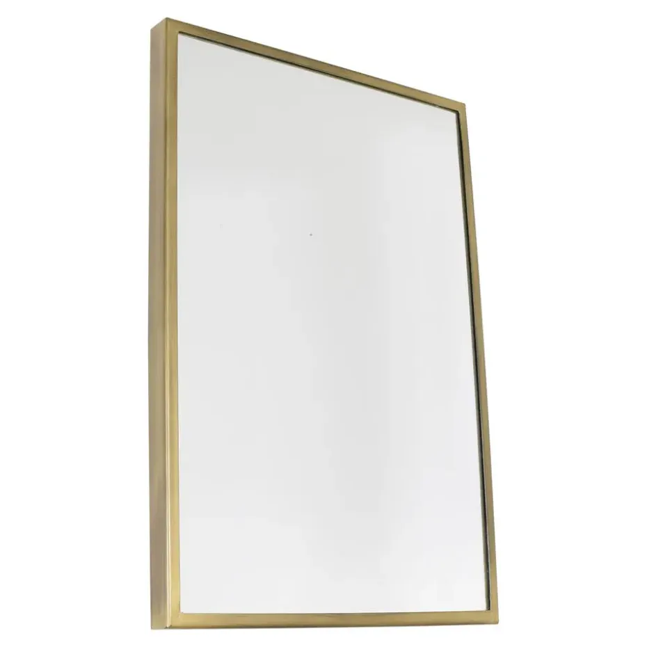 LOFT42 Industry Rectangle Spiegel - Metaal - antiek Messing - 60x40x4