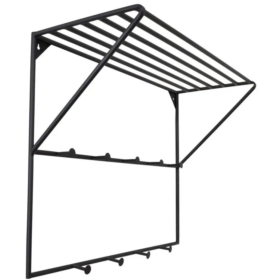 LOFT42 Jasmin Kapstok – Zwart – Metaal – 9 haken - 60x80x32