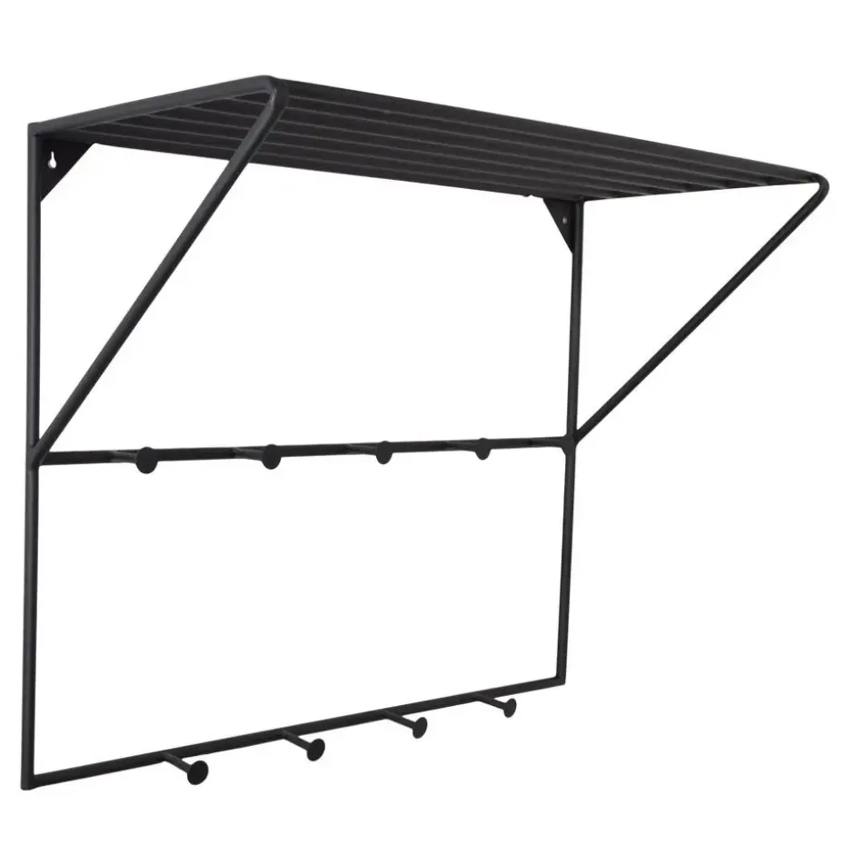 LOFT42 Jasmin Kapstok – Zwart – Metaal – 9 haken - 60x80x32