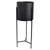 LOFT42 Joy Plantenbak Rond - Metaal - Mat Zwart