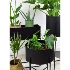 LOFT42 Joy Plantenbak Rond - Metaal - Mat Zwart