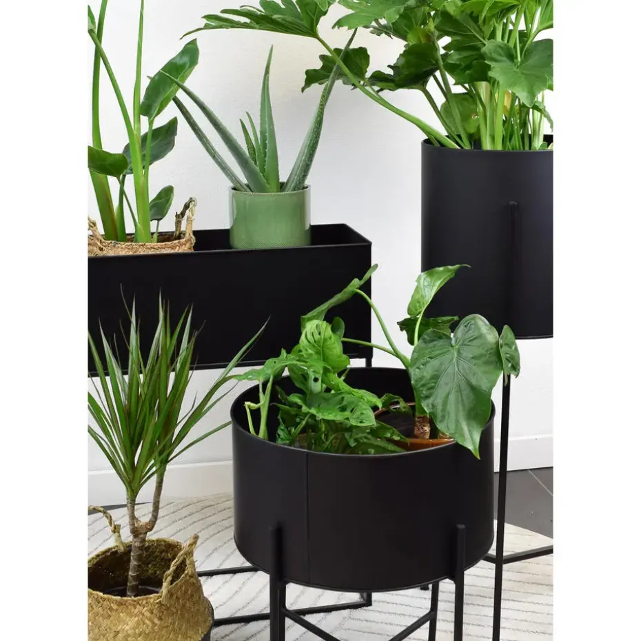 LOFT42 Joy Plantenbak Rond - Metaal - Mat Zwart