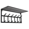 LOFT42 Kapstok Jaimy - Zwart – Metaal – 6 dubbele haken - 80x35x30