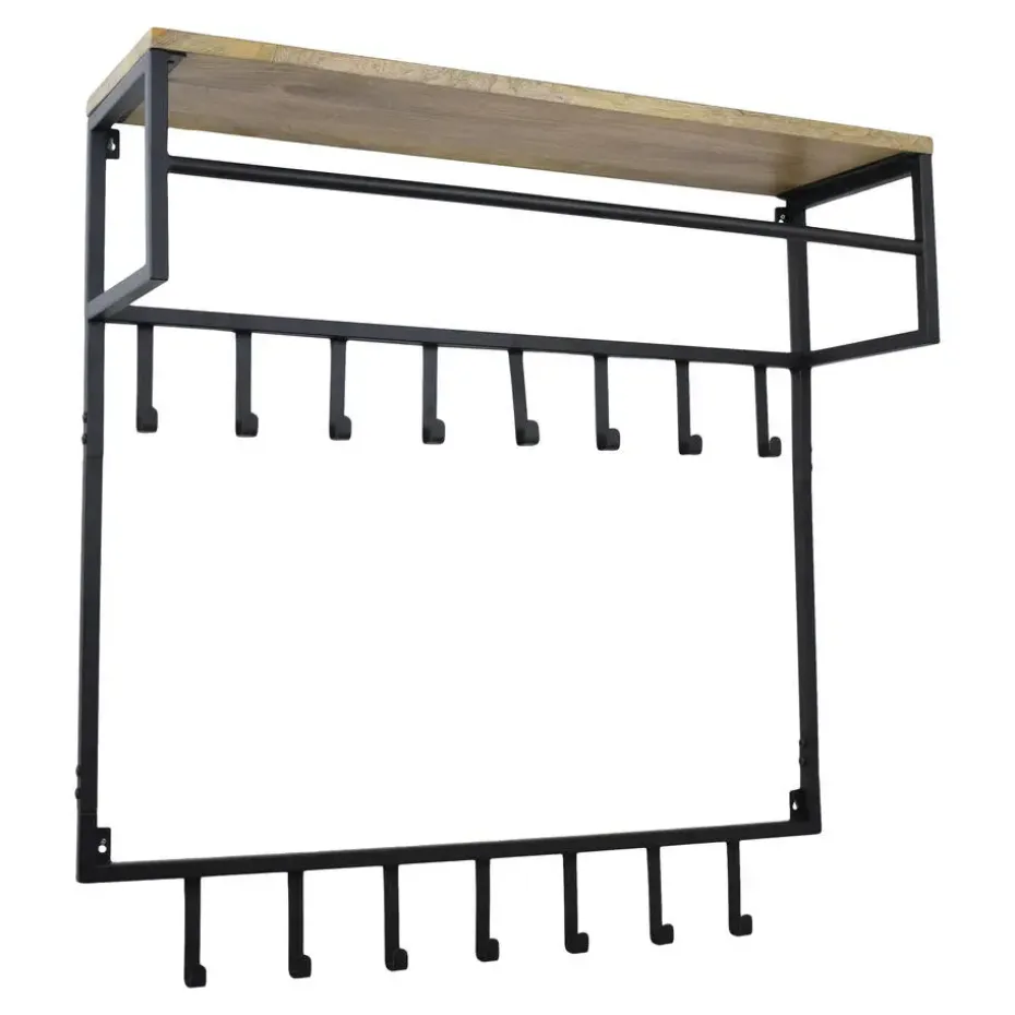 LOFT42 Petri XL Kapstok - 15 haken - Metaal - Zwart - 100x105x30