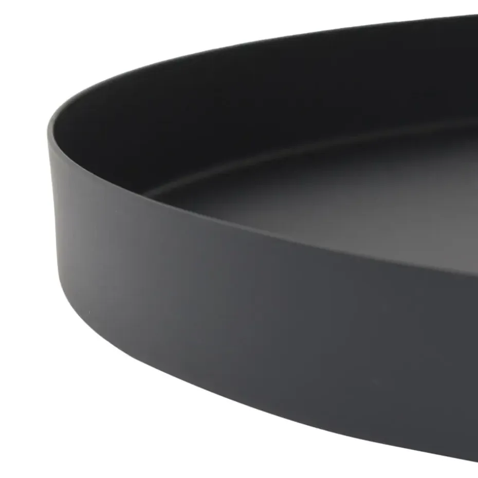 LOFT42 Serva Metalen Dienblad – Zwart – Ø40 cm