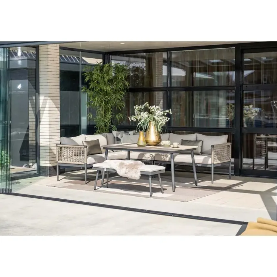 Lounge-diningtafel voor Bologna/Diamo/Teramon - 160x90 cm - zwart