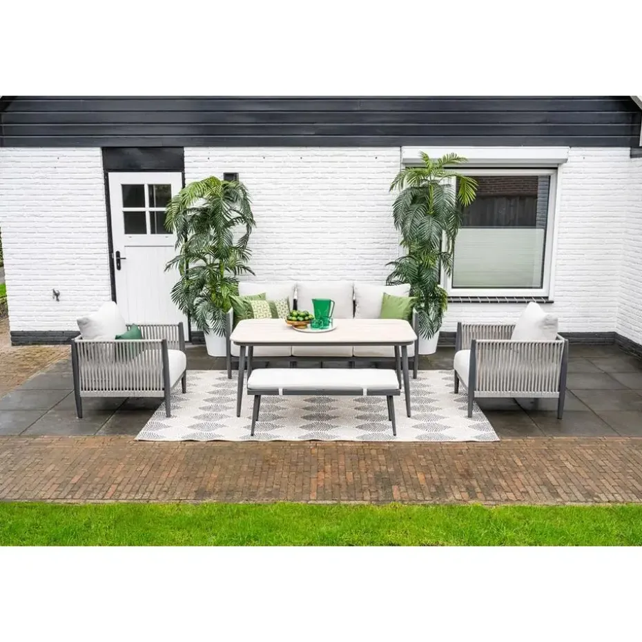 Lounge-diningtafel voor Bologna/Diamo/Teramon - 160x90 cm - zwart