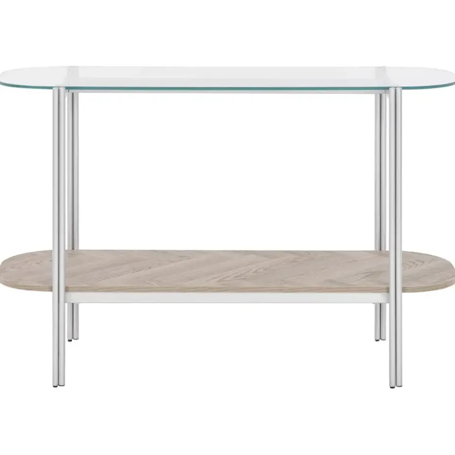 LOVELL - Sidetable - Lichtbruin/Zilver - Hout