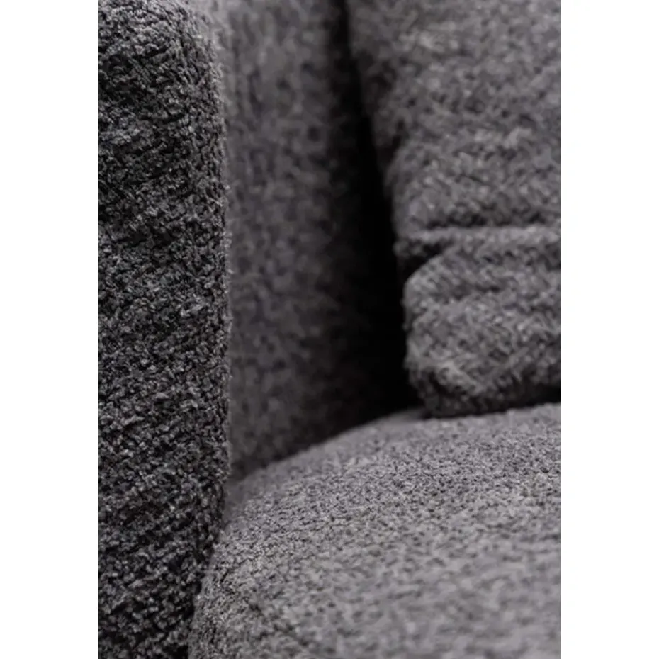Loveseat Teddy Grijs - Zithoogte 40cm - 118x118x72cm - Kelso