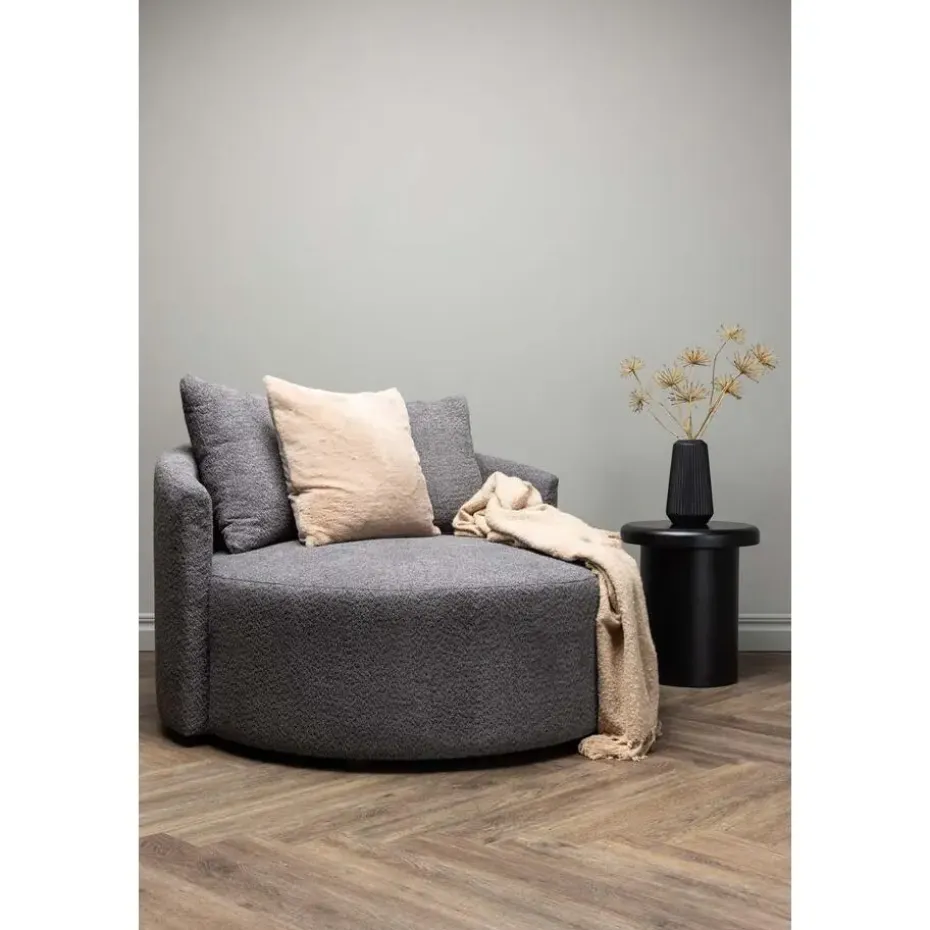 Loveseat Teddy Grijs - Zithoogte 40cm - 118x118x72cm - Kelso