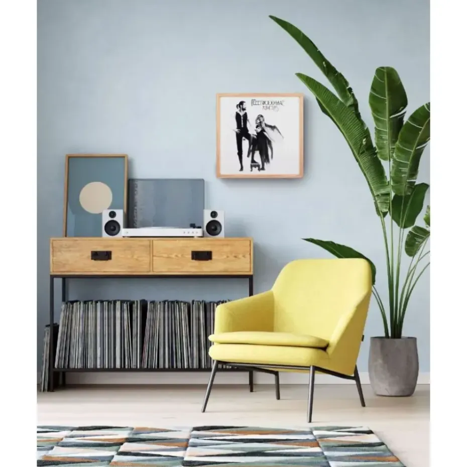 LP Wissellijst - Vinyl Framelijst - 33x32x2 cm - MDF hout - Plaat - Lichte Eik