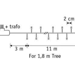 Luca Lighting Kerstboomverlichting - 550 LED - L1100 cm - Multikleur