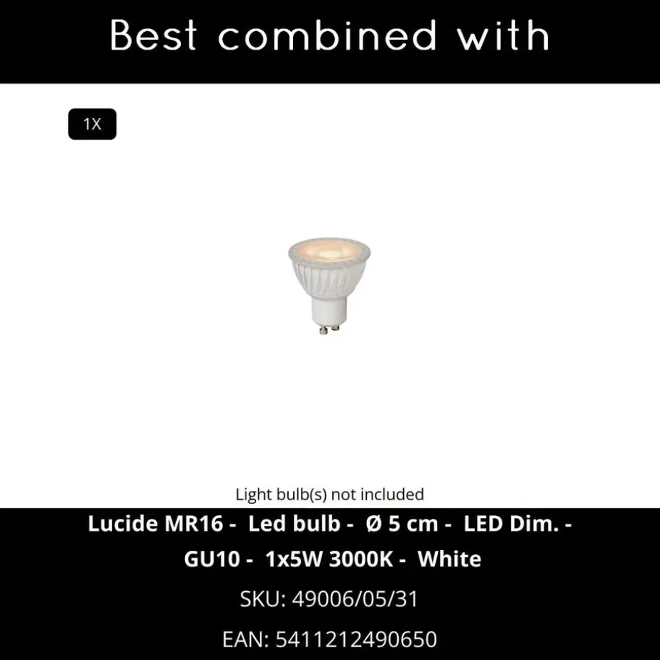 Lucide CLUBS Bedlamp - Wit