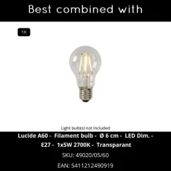 Lucide FIGO Wandlamp - Zwart