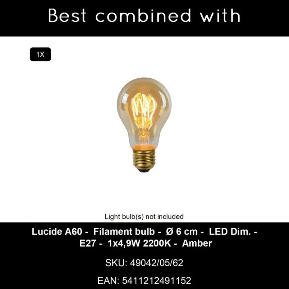 Lucide ILONA Hanglamp - Amber