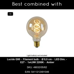 Lucide MAYA Vloerlamp - Beige