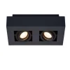 Lucide plafondspot Xirax 2 lamp - zwart