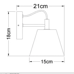 Lucide POSSIO Wandlamp - Grijs