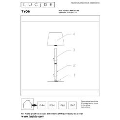 Lucide TYON Tafellamp - Zwart