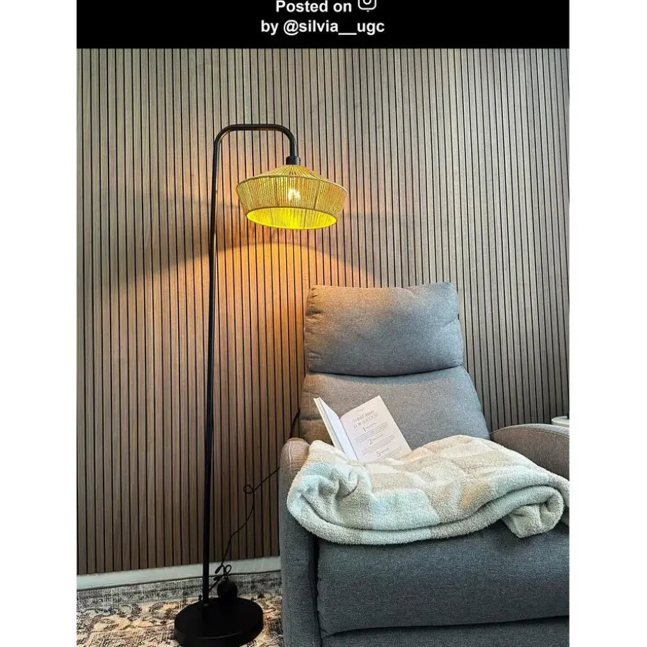 Lucide YUNKAI Vloerlamp - Naturel